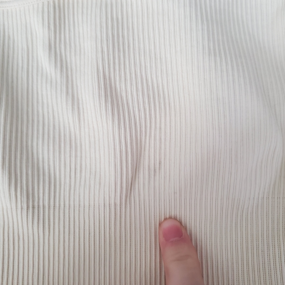OQQ Cream Ribbed Bodysuit - Picture 6 of 6